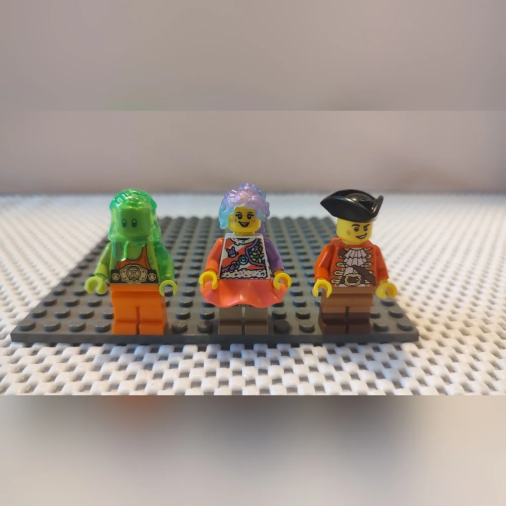 Lego BAM Minifigures Captain, Slime Guy, Girl